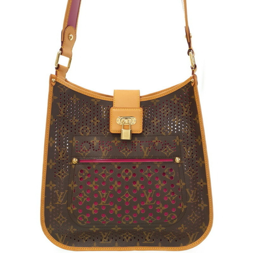 Louis Vuitton Monogram Leather Brown Perforated Musette Shoulder Bag